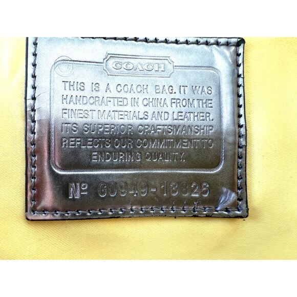 Coach "Poppy" Blue Signature Jacquard Tote Bag with Dual Zippered Pockets - Picture 3 of 6